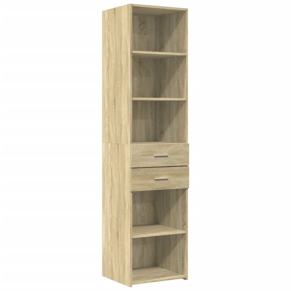 Ντουλάπι Αποθήκευσης Στενό Δρυς 45x42,5x225 εκ. Επεξεργ. Ξύλο