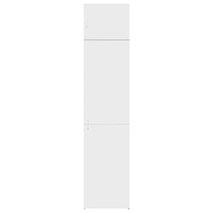 Ντουλάπι Αποθήκευσης Στενό Λευκό 50x42,5x225 εκ. Επεξεργ. Ξύλο