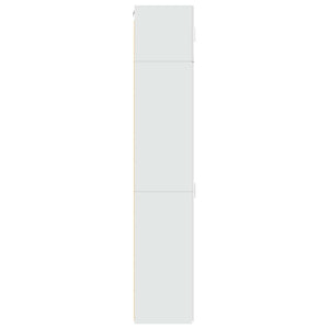 Ντουλάπι Αποθήκευσης Στενό Λευκό 50x42,5x225 εκ. Επεξεργ. Ξύλο