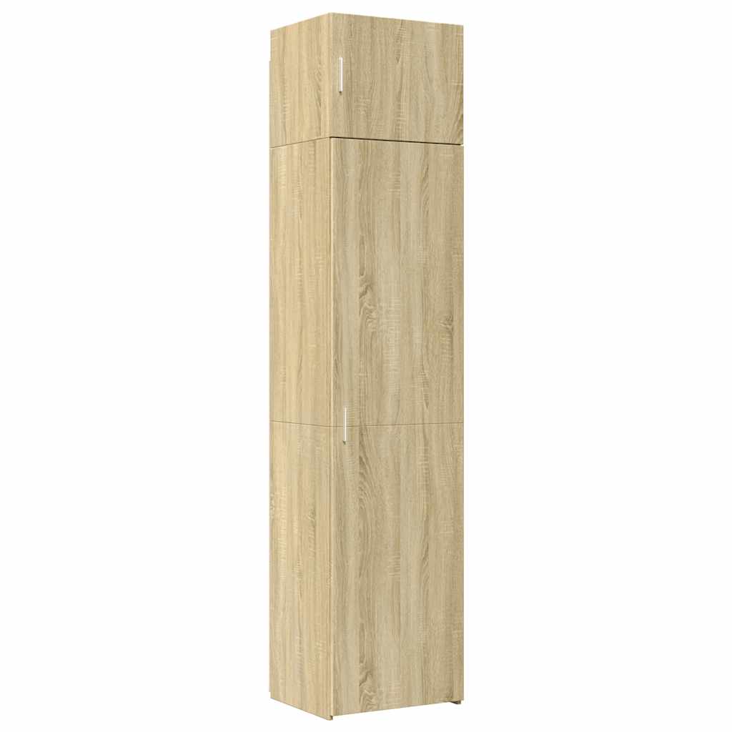 Ντουλάπι Αποθήκευσης Στενό Δρυς 50x42,5x225 εκ. Επεξεργ. Ξύλο