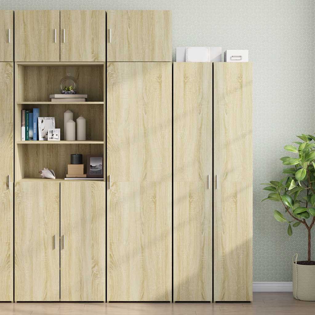 Ντουλάπι Αποθήκευσης Στενό Δρυς 50x42,5x225 εκ. Επεξεργ. Ξύλο
