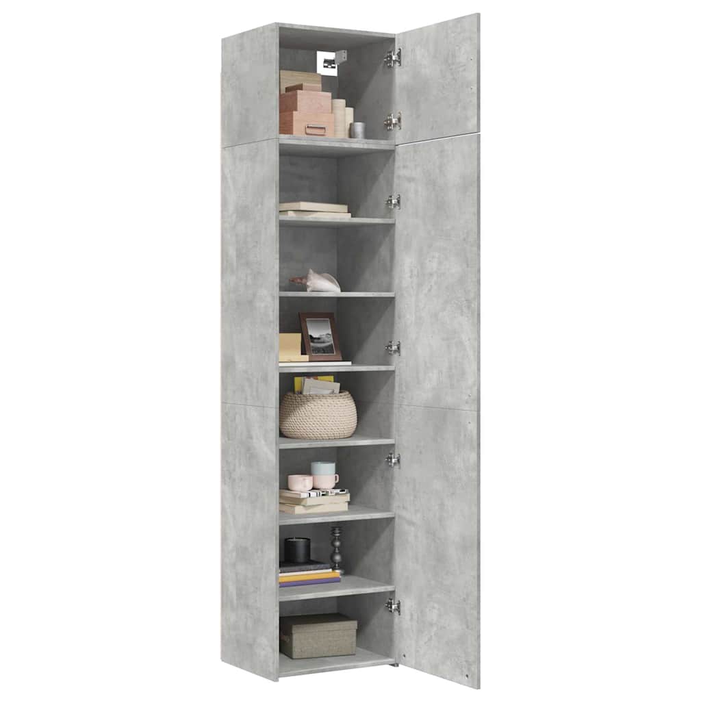 Ντουλάπι Αποθήκευσης Στενό Γκρι 50x42,5x225 εκ. Επεξεργ. Ξύλο - Pakobazaar