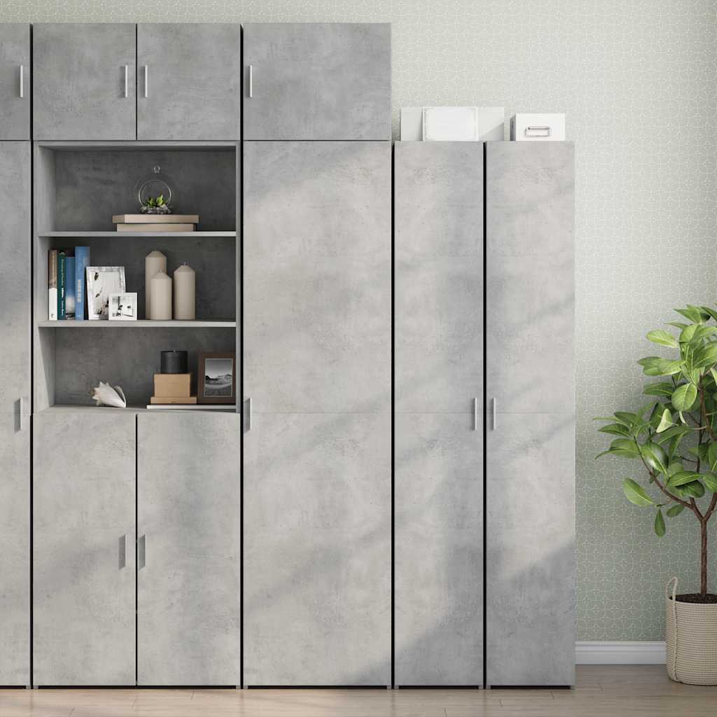Ντουλάπι Αποθήκευσης Στενό Γκρι 50x42,5x225 εκ. Επεξεργ. Ξύλο - Pakobazaar