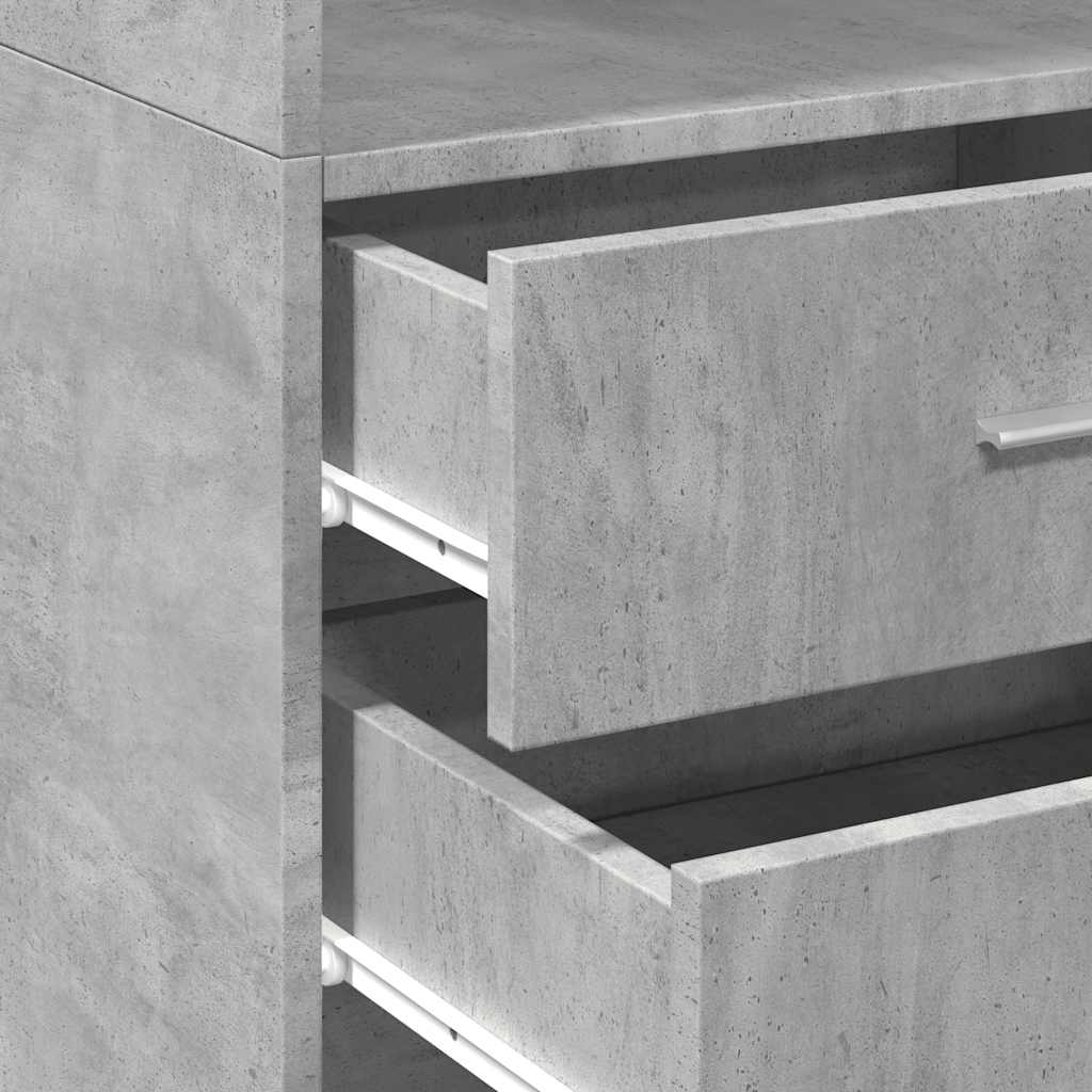 Ντουλάπι Αποθήκευσης Στενό Γκρι 50x42,5x225 εκ. Επεξεργ. Ξύλο