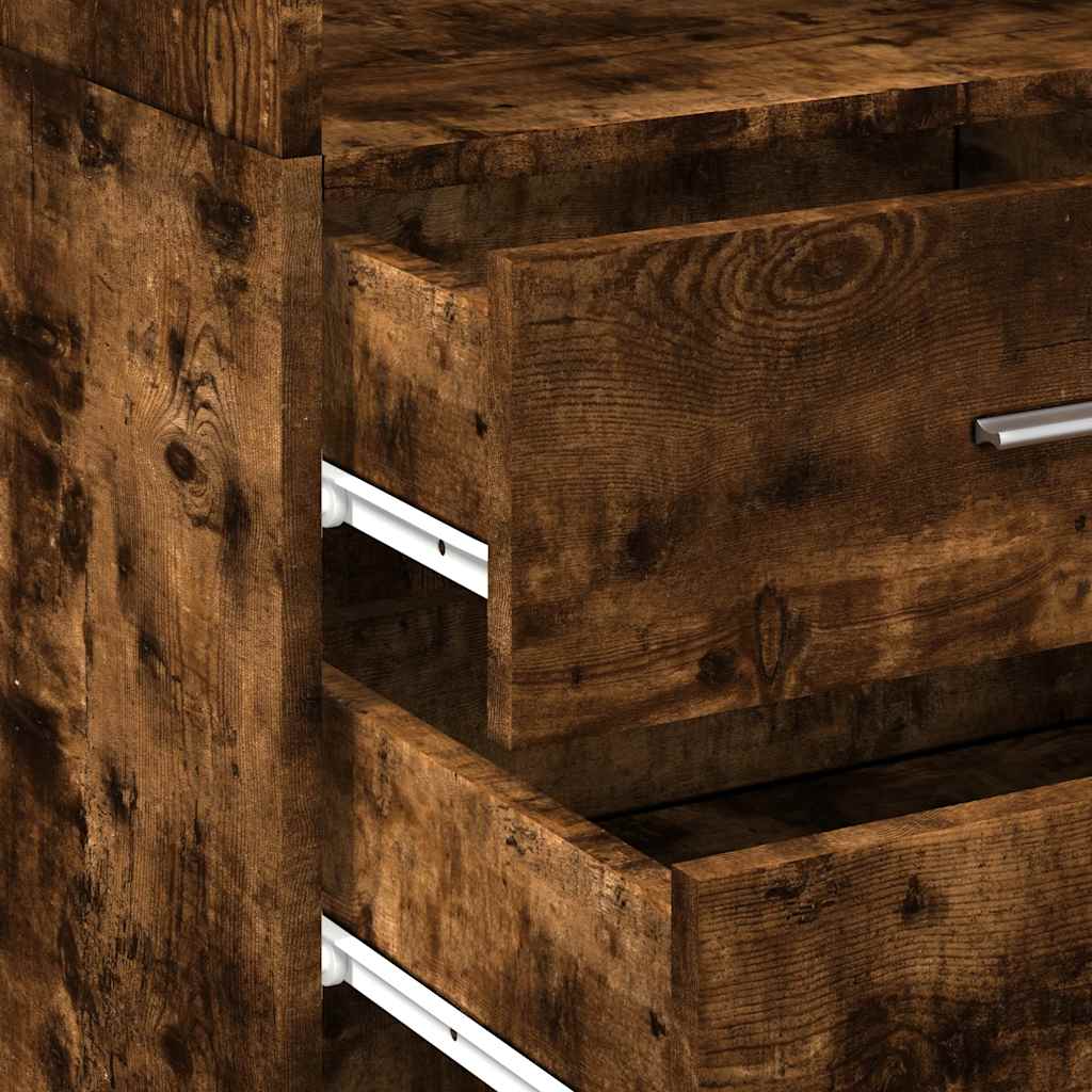 Ντουλάπι Αποθήκευσης Στενό Δρυς 50x42,5x225 εκ. Επεξεργ. Ξύλο