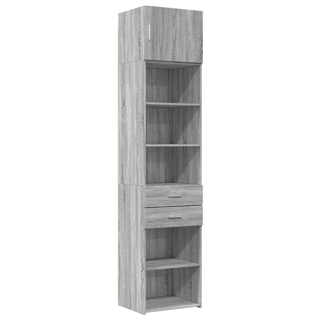 Ντουλάπι Αποθήκευσης Στενό Δρυς 50x42,5x225 εκ. Επεξεργ. Ξύλο