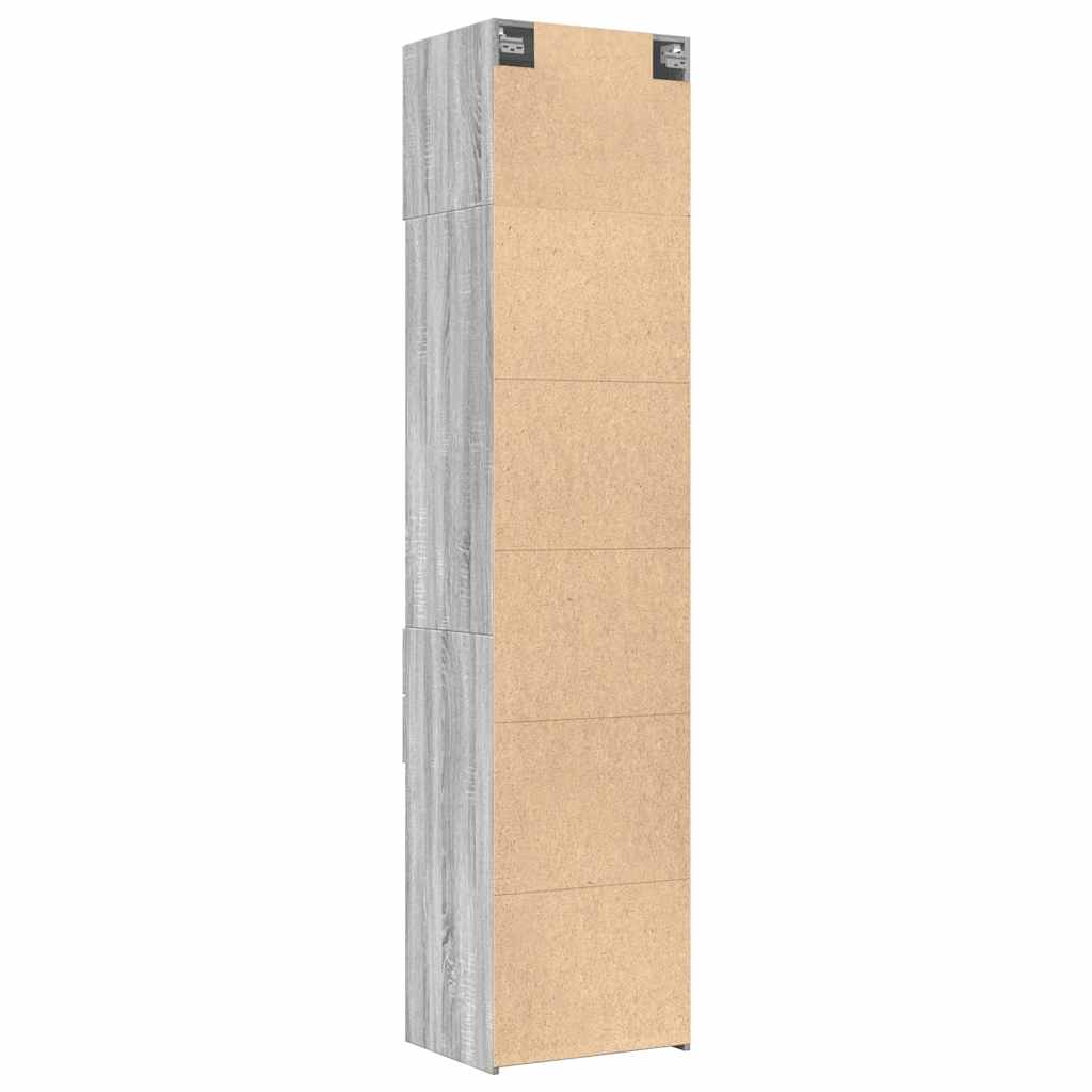 Ντουλάπι Αποθήκευσης Στενό Δρυς 50x42,5x225 εκ. Επεξεργ. Ξύλο