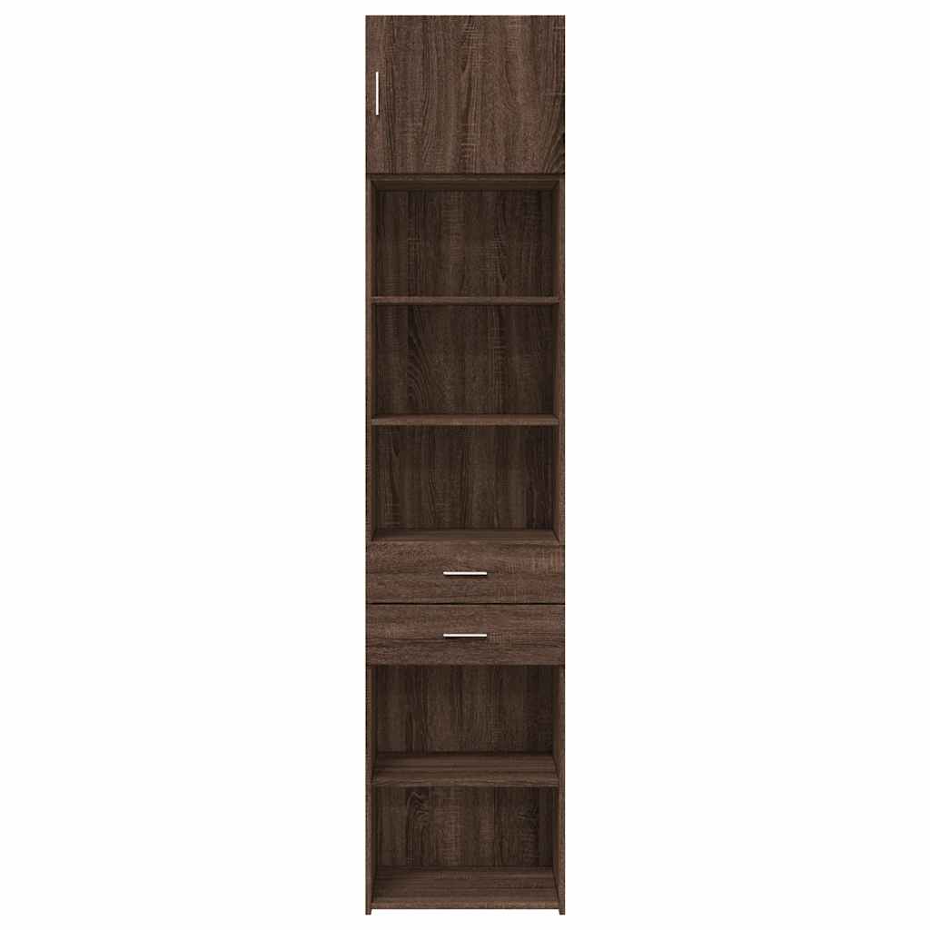 Ντουλάπι Αποθήκευσης Στενό Δρυς 50x42,5x225 εκ. Επεξεργ. Ξύλο