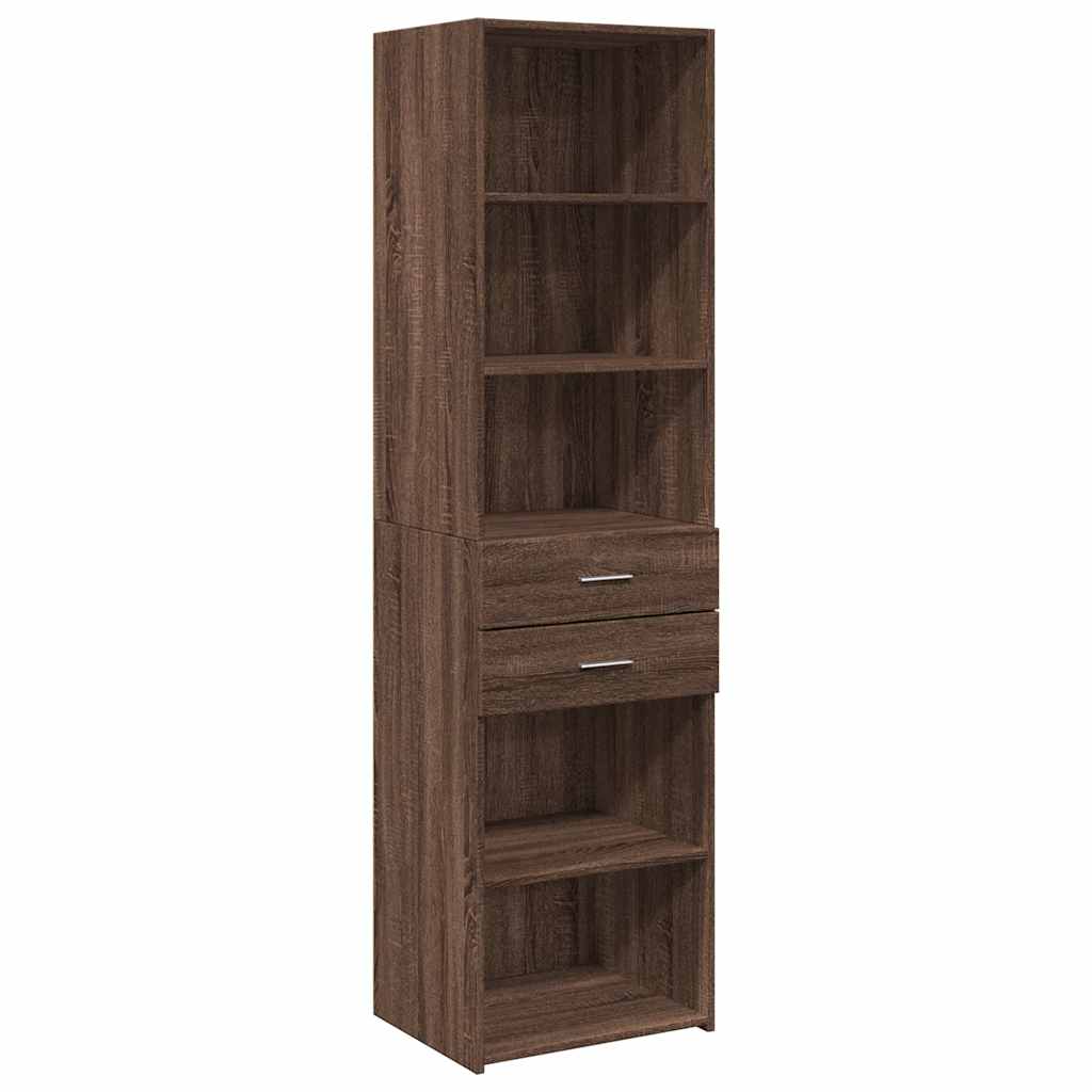 Ντουλάπι Αποθήκευσης Στενό Δρυς 50x42,5x225 εκ. Επεξεργ. Ξύλο
