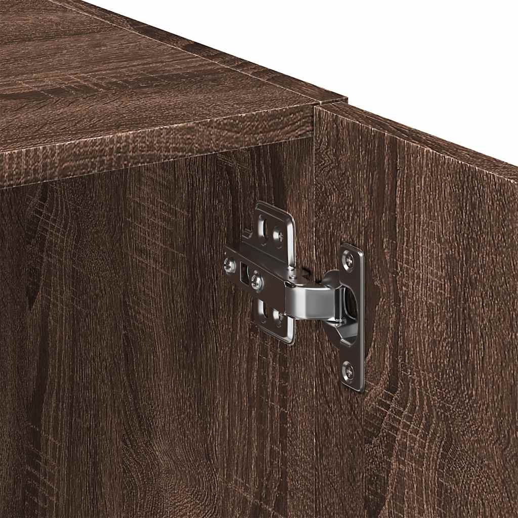Ντουλάπι Αποθήκευσης Στενό Δρυς 50x42,5x225 εκ. Επεξεργ. Ξύλο