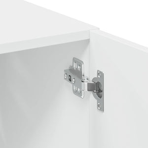 Ραφιέρα με Ντουλάπια Λευκή 70x42,5x225 εκ. Επεξεργασμένο Ξύλο - Pakobazaar