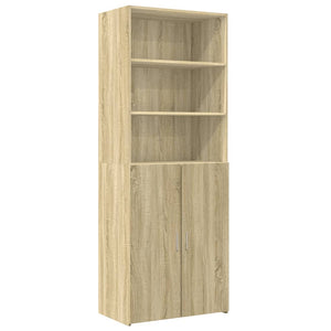 Ραφιέρα με Ντουλάπια Sonoma Δρυς 70x42,5x225 εκ. Επεξ. Ξύλο - Pakobazaar