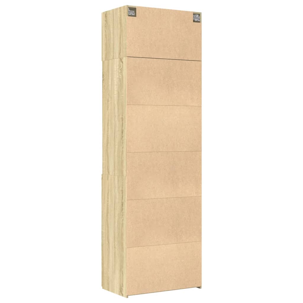 Ραφιέρα με Ντουλάπια Sonoma Δρυς 70x42,5x225 εκ. Επεξ. Ξύλο - Pakobazaar