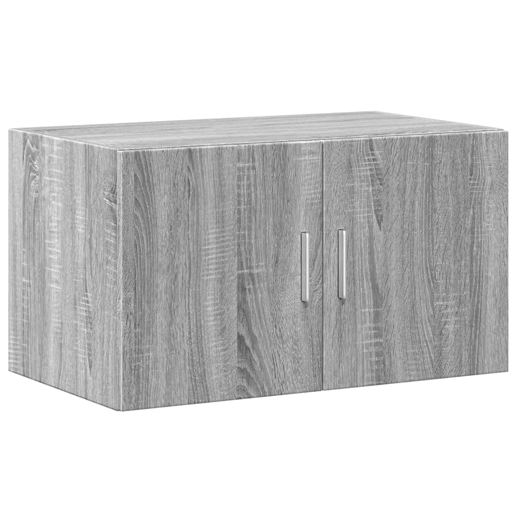 Ραφιέρα με Ντουλάπια Γκρι Sonoma 70x42,5x225 εκ. Επεξ. Ξύλο