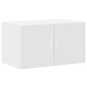 Ραφιέρα με Ντουλάπια Λευκή 70x42,5x225 εκ. Επεξεργασμένο Ξύλο - Pakobazaar