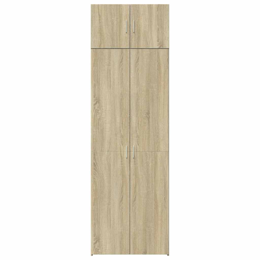Ραφιέρα με Ντουλάπια Sonoma Δρυς 70x42,5x225 εκ. Επεξ. Ξύλο