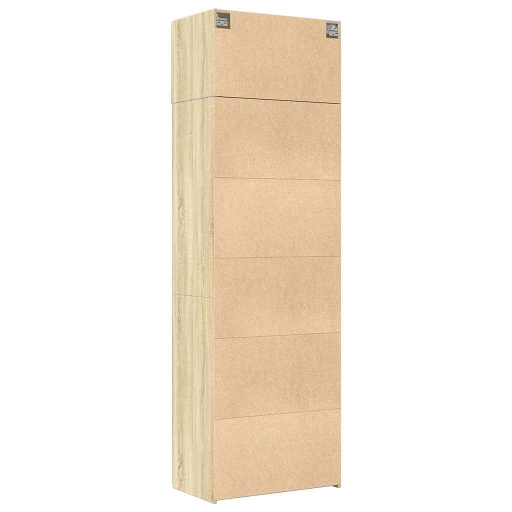 Ραφιέρα με Ντουλάπια Sonoma Δρυς 70x42,5x225 εκ. Επεξ. Ξύλο