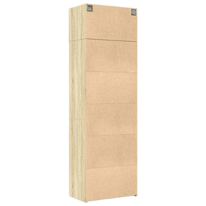 Ραφιέρα με Ντουλάπια Sonoma Δρυς 70x42,5x225 εκ. Επεξ. Ξύλο