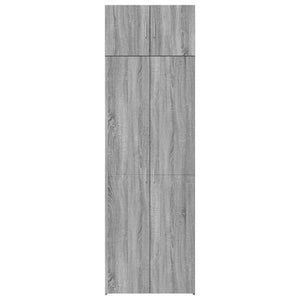Ραφιέρα με Ντουλάπια Γκρι Sonoma 70x42,5x225 εκ. Επεξ. Ξύλο