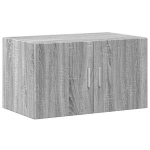Ραφιέρα με Ντουλάπια Γκρι Sonoma 70x42,5x225 εκ. Επεξ. Ξύλο