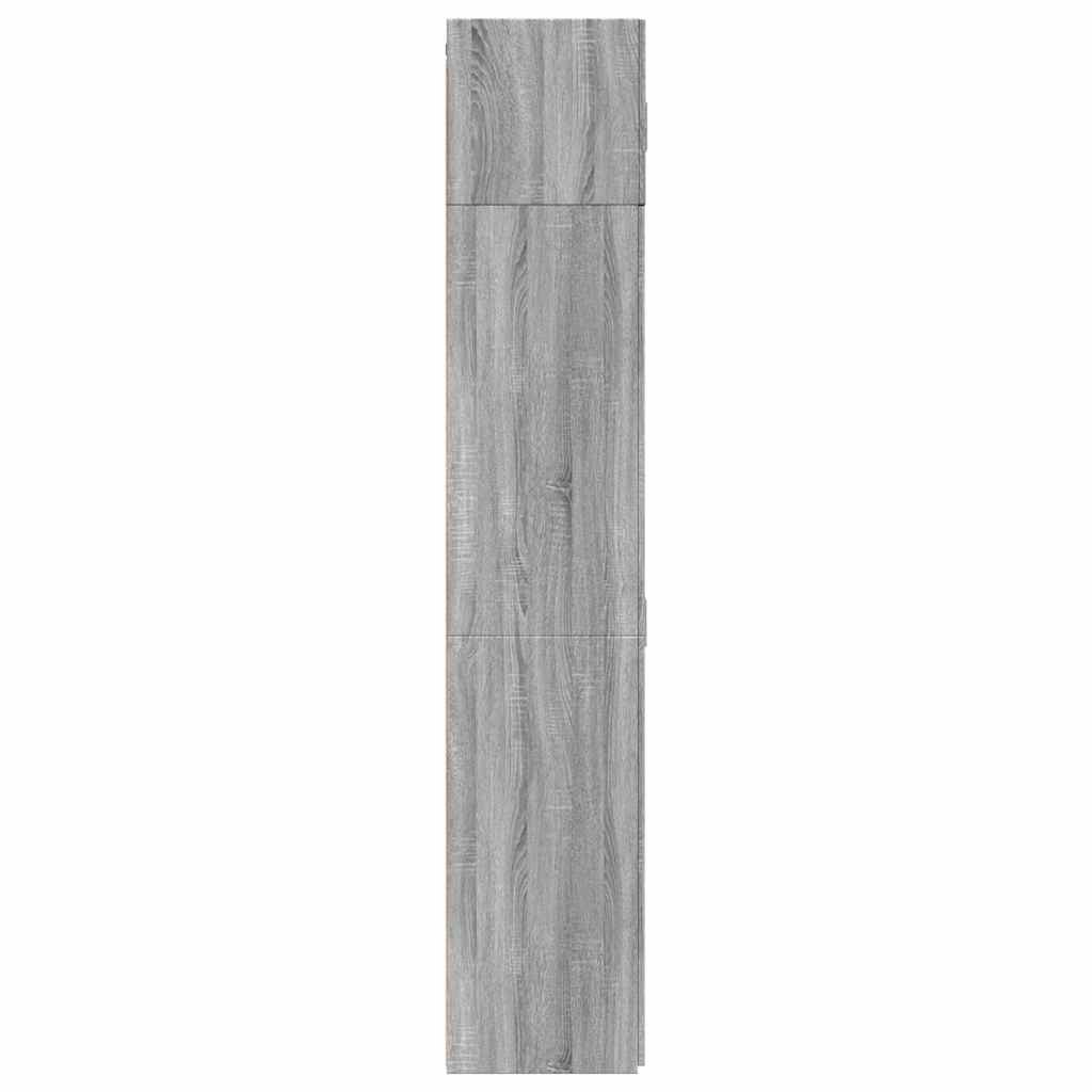 Ραφιέρα με Ντουλάπια Γκρι Sonoma 70x42,5x225 εκ. Επεξ. Ξύλο