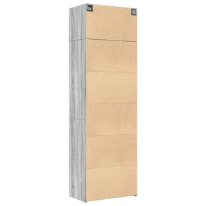 Ραφιέρα με Ντουλάπια Γκρι Sonoma 70x42,5x225 εκ. Επεξ. Ξύλο