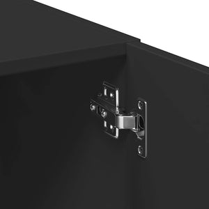 Ραφιέρα με Ντουλάπια Μαύρο 70 x 42,5 x 225 εκ. από Επεξ. Ξύλο