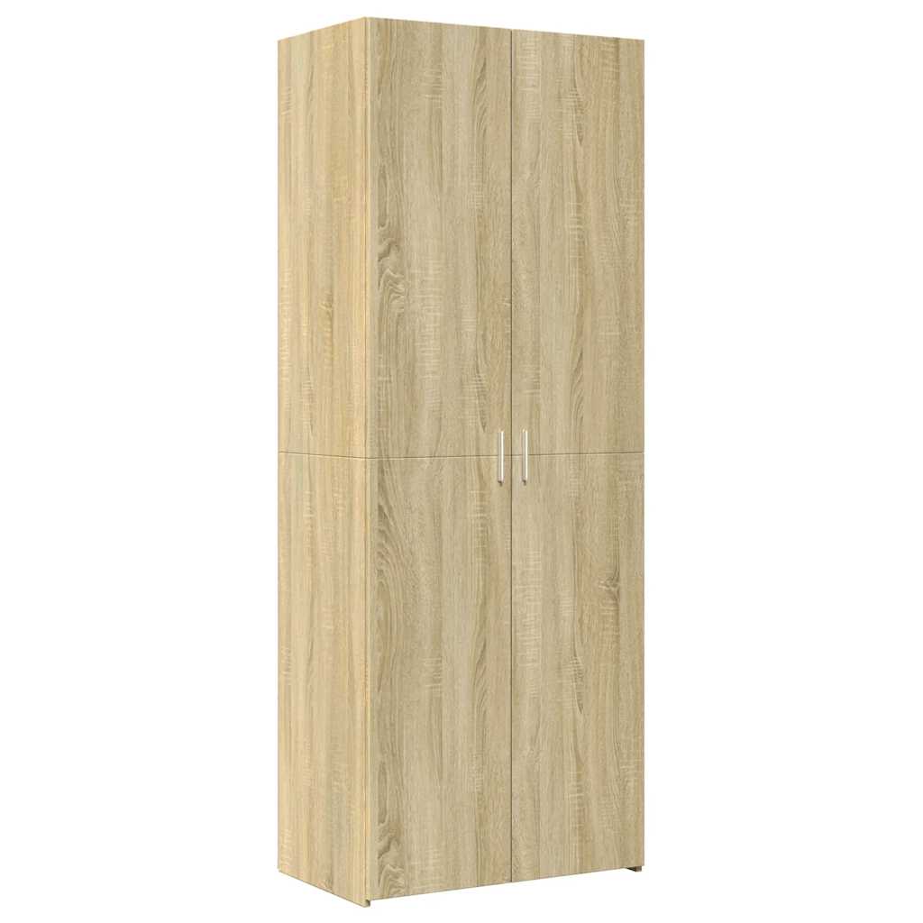 Ραφιέρα με Ντουλάπια Sonoma Δρυς 70x42,5x225 εκ. Επεξ. Ξύλο - Pakobazaar
