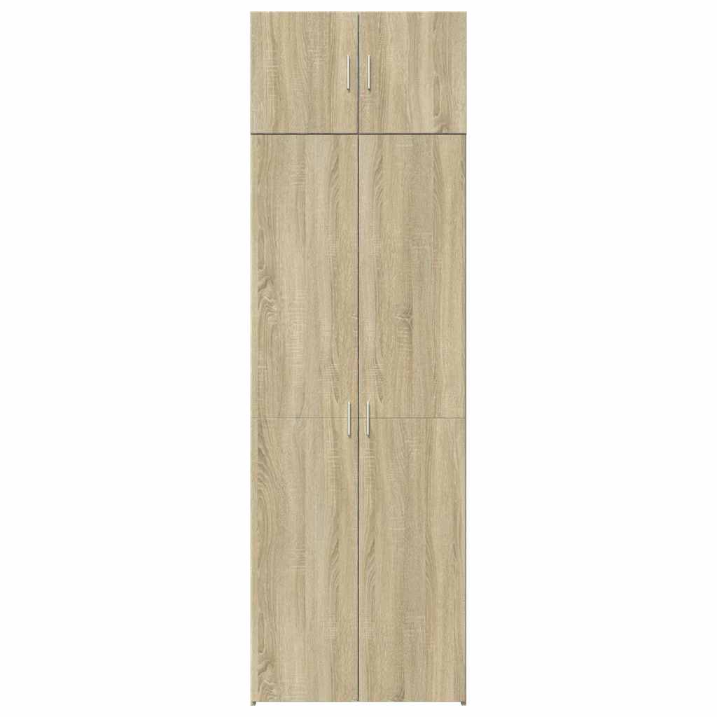 Ραφιέρα με Ντουλάπια Sonoma Δρυς 70x42,5x225 εκ. Επεξ. Ξύλο - Pakobazaar