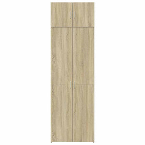 Ραφιέρα με Ντουλάπια Sonoma Δρυς 70x42,5x225 εκ. Επεξ. Ξύλο - Pakobazaar