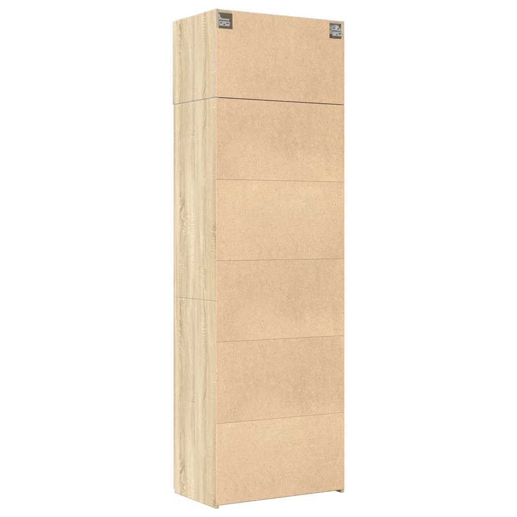 Ραφιέρα με Ντουλάπια Sonoma Δρυς 70x42,5x225 εκ. Επεξ. Ξύλο - Pakobazaar