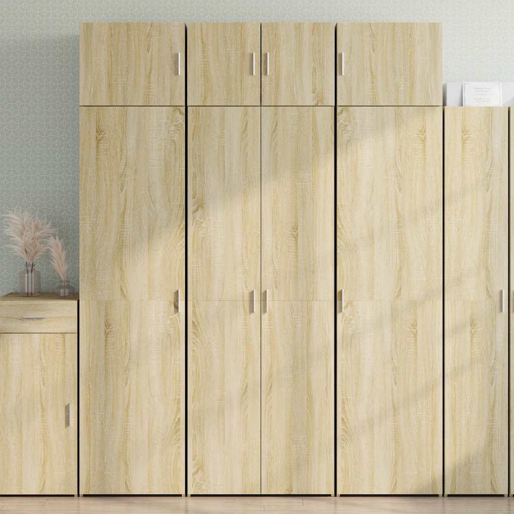 Ραφιέρα με Ντουλάπια Sonoma Δρυς 70x42,5x225 εκ. Επεξ. Ξύλο - Pakobazaar