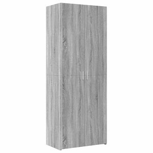 Ραφιέρα με Ντουλάπια Γκρι Sonoma 70x42,5x225 εκ. Επεξ. Ξύλο - Pakobazaar