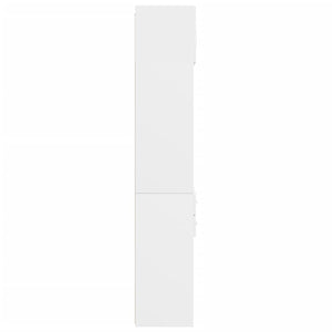 Ραφιέρα με Ντουλάπια Λευκή 70x42,5x225 εκ. Επεξεργασμένο Ξύλο
