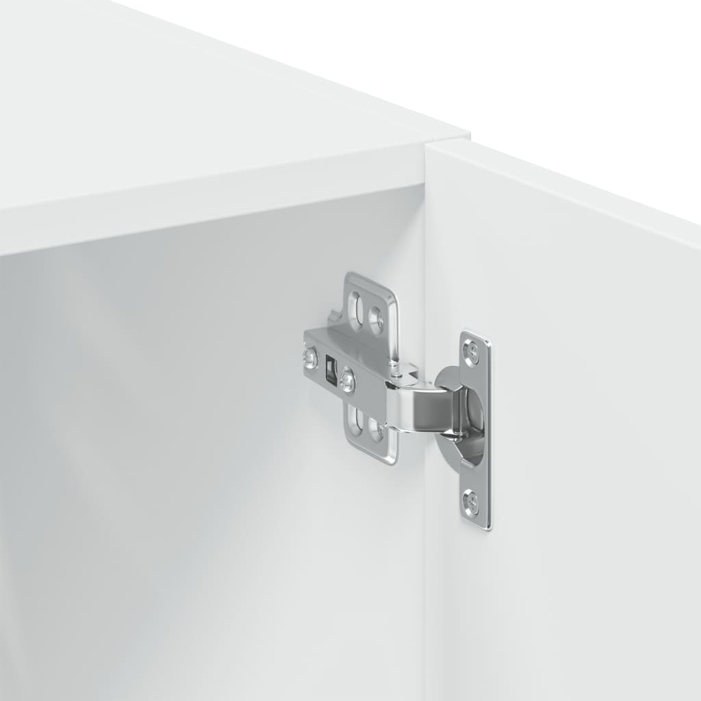 Ραφιέρα με Ντουλάπια Λευκή 70x42,5x225 εκ. Επεξεργασμένο Ξύλο