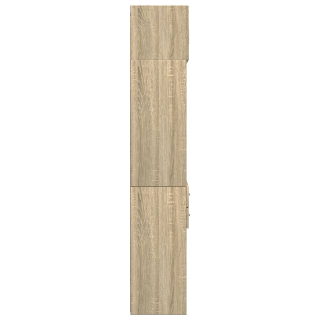 Ραφιέρα με Ντουλάπια Sonoma Δρυς 70x42,5x225 εκ. Επεξ. Ξύλο - Pakobazaar