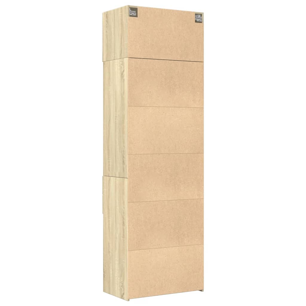 Ραφιέρα με Ντουλάπια Sonoma Δρυς 70x42,5x225 εκ. Επεξ. Ξύλο - Pakobazaar