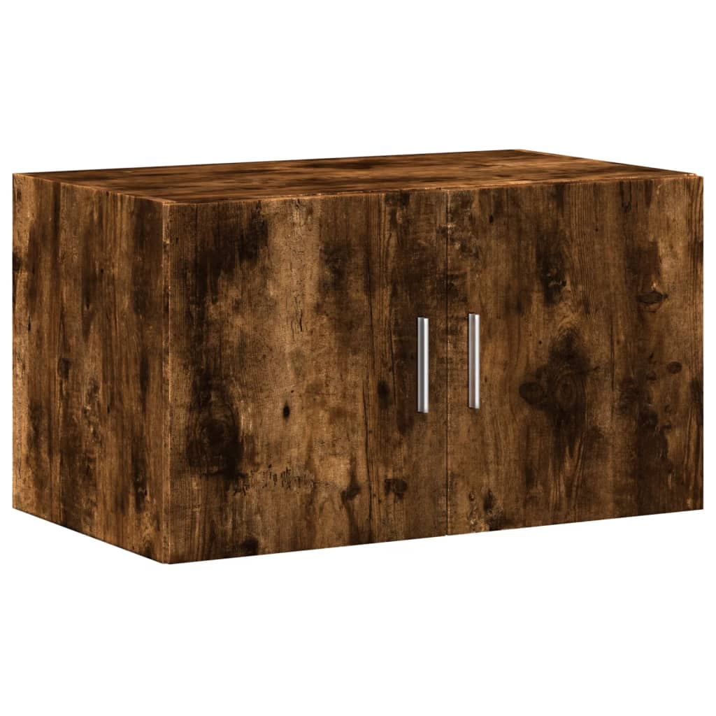 Ραφιέρα με Ντουλάπια Καπνιστή Δρυς 70x42,5x225 εκ. Επεξ. Ξύλο