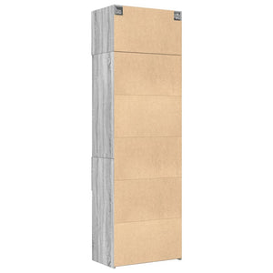 Ραφιέρα με Ντουλάπια Γκρι Sonoma 70x42,5x225 εκ. Επεξ. Ξύλο