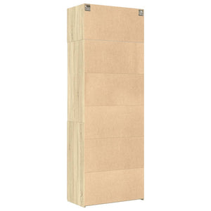 Ραφιέρα με Ντουλάπια Sonoma Δρυς 80x42,5x225 εκ. Επεξ. Ξύλο
