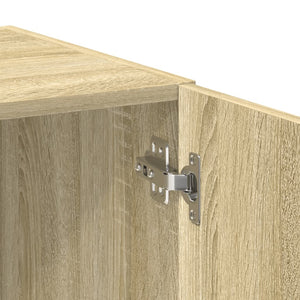 Ραφιέρα με Ντουλάπια Sonoma Δρυς 80x42,5x225 εκ. Επεξ. Ξύλο