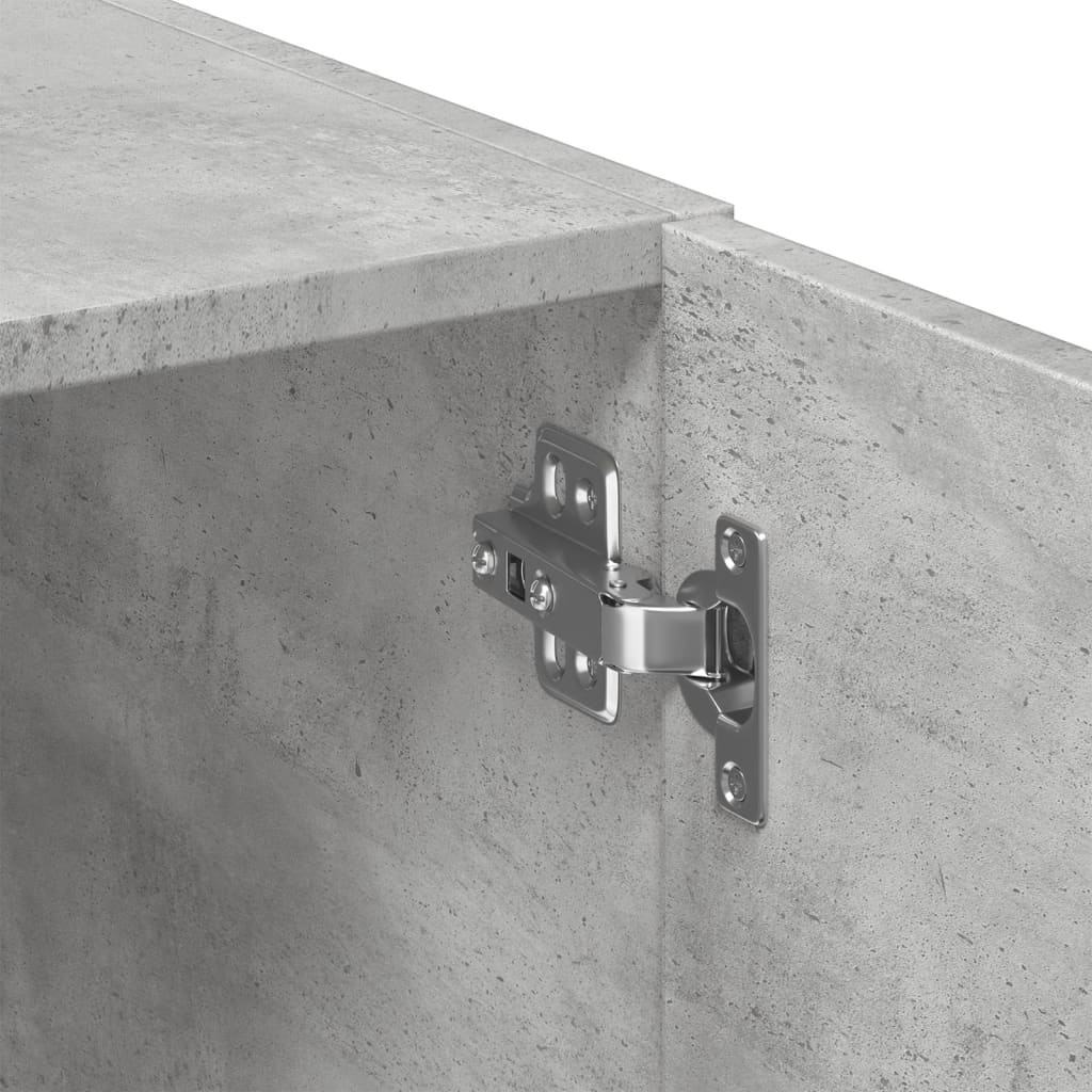 Ραφιέρα με Ντουλάπια Γκρι Σκυρ. 80x35,5x180 εκ. από Επεξ. Ξύλο - Pakobazaar