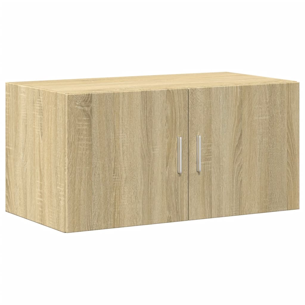 Ραφιέρα με Ντουλάπια Sonoma Δρυς 80x42,5x225 εκ. Επεξ. Ξύλο