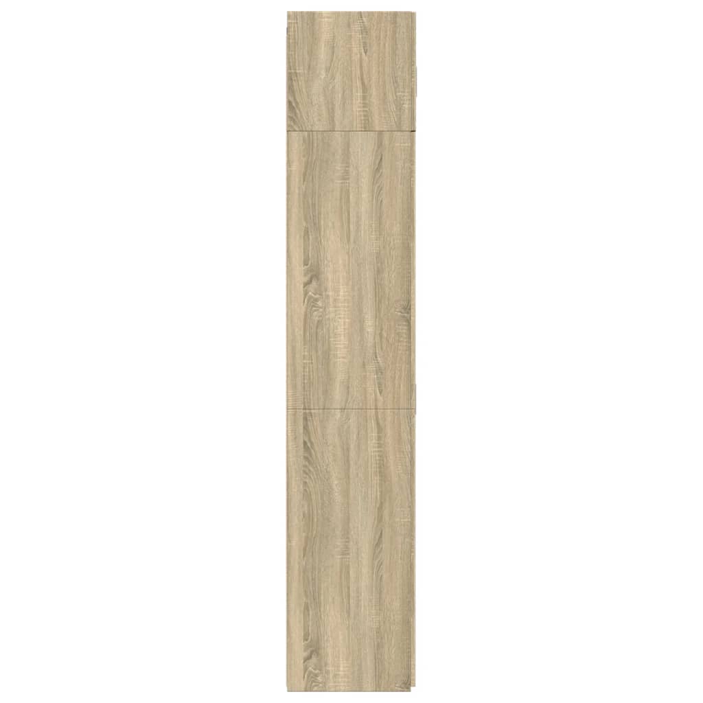 Ραφιέρα με Ντουλάπια Sonoma Δρυς 80x42,5x225 εκ. Επεξ. Ξύλο