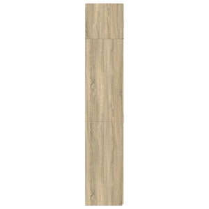 Ραφιέρα με Ντουλάπια Sonoma Δρυς 80x42,5x225 εκ. Επεξ. Ξύλο