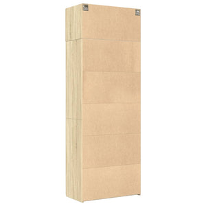 Ραφιέρα με Ντουλάπια Sonoma Δρυς 80x42,5x225 εκ. Επεξ. Ξύλο
