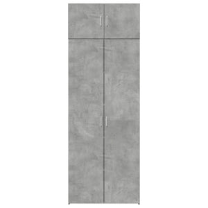 Ραφιέρα με Ντουλάπια Γκρι Σκυρ. 80x35,5x180 εκ. από Επεξ. Ξύλο