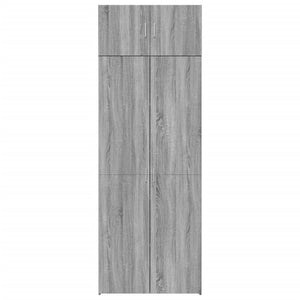 Ραφιέρα με Ντουλάπια Γκρι Sonoma 80x42,5x225εκ Επεξ. Ξύλο