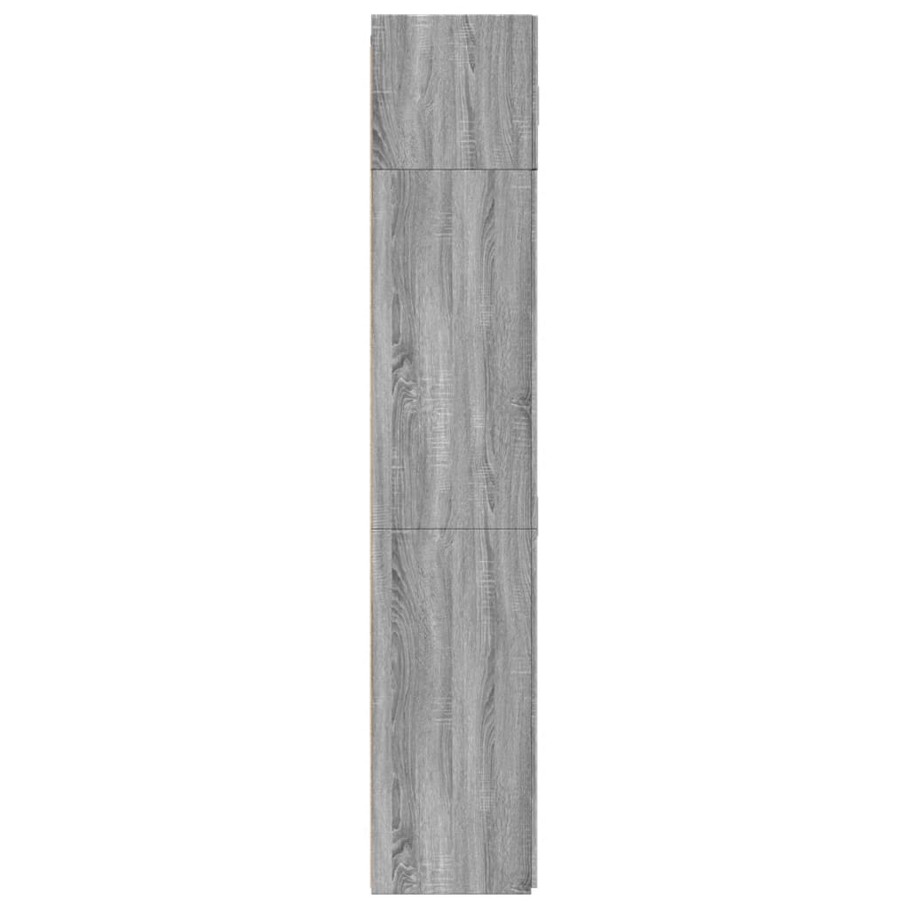 Ραφιέρα με Ντουλάπια Γκρι Sonoma 80x42,5x225εκ Επεξ. Ξύλο