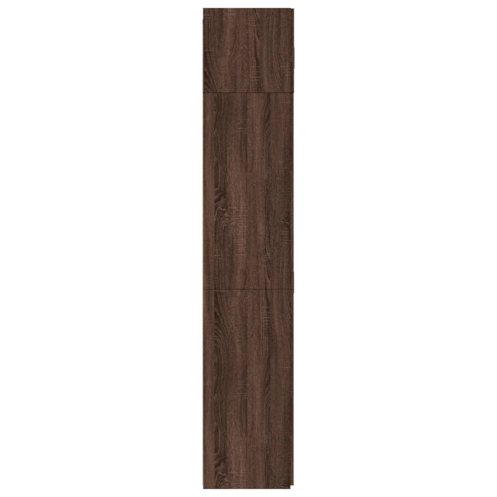 Ραφιέρα με Ντουλάπια Καφέ Δρυς 80x42,5x225 εκ. από Επεξ. Ξύλο - Pakobazaar
